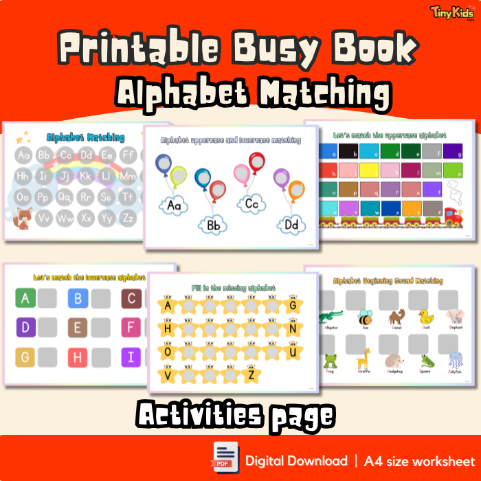 Printable Alphabet Learning Matching Busy Book | Letter Recognition and Letter Beginning Sounds - Image 3