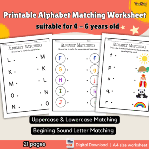 Printable Alphabet Matching Worksheet A - Z