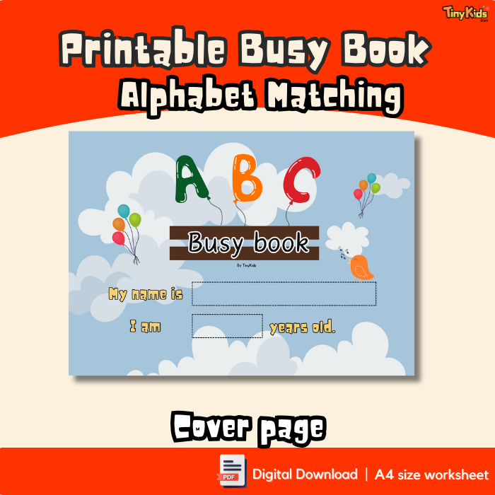 Printable Alphabet Learning Matching Busy Book | Letter Recognition and Letter Beginning Sounds - Image 2