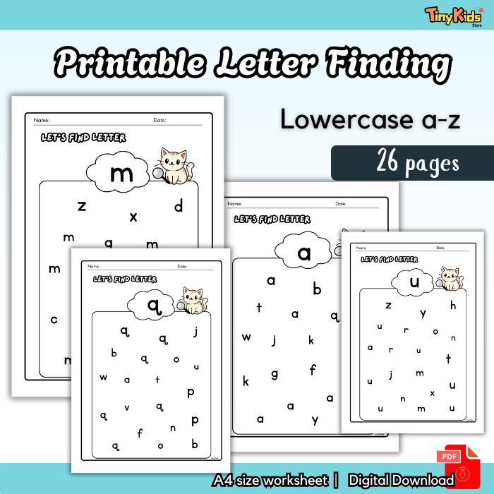 Printable Letter Finding A-Z for Kids | Uppercase and Lowercase - Image 4
