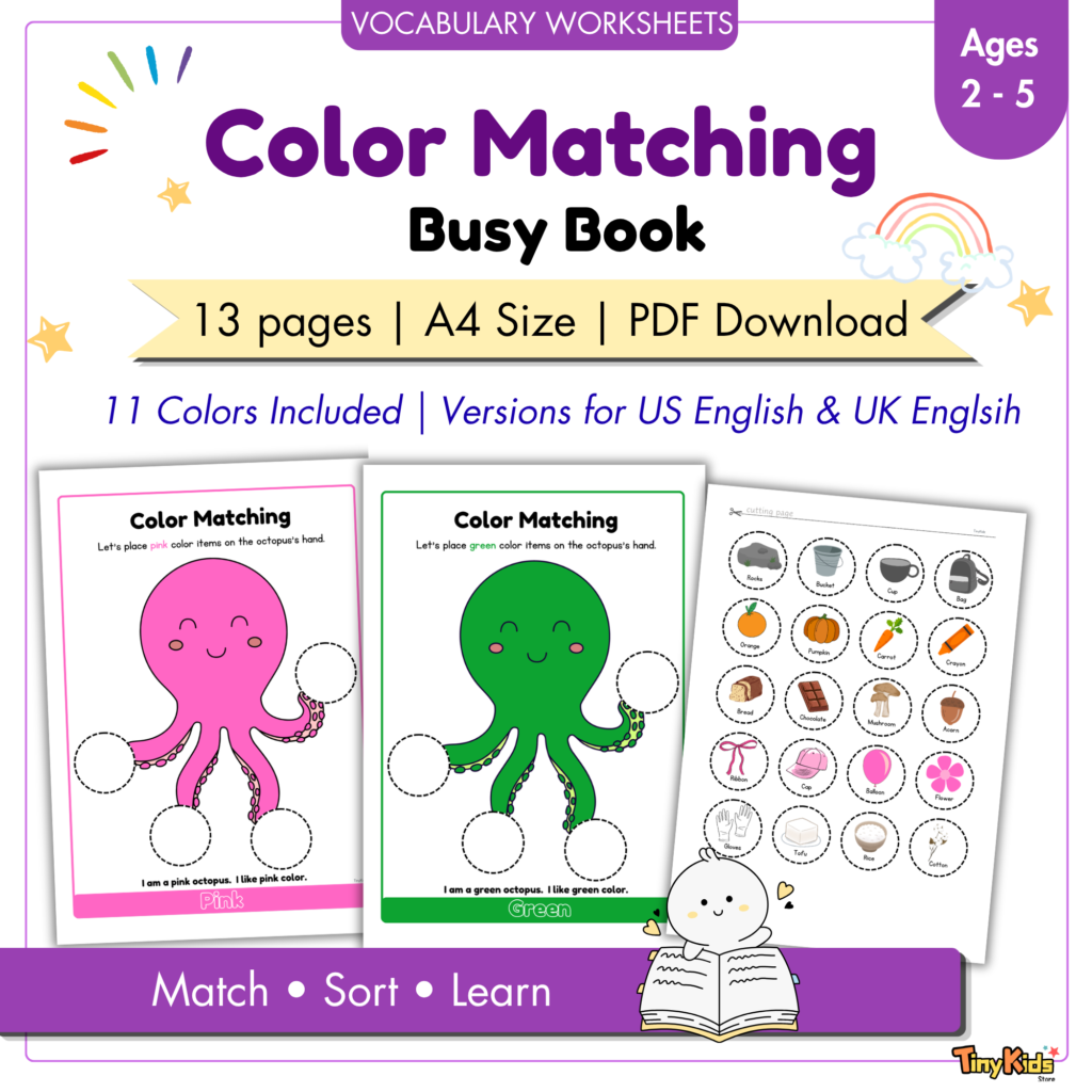 Color Matching Busy Book | Color Recognition