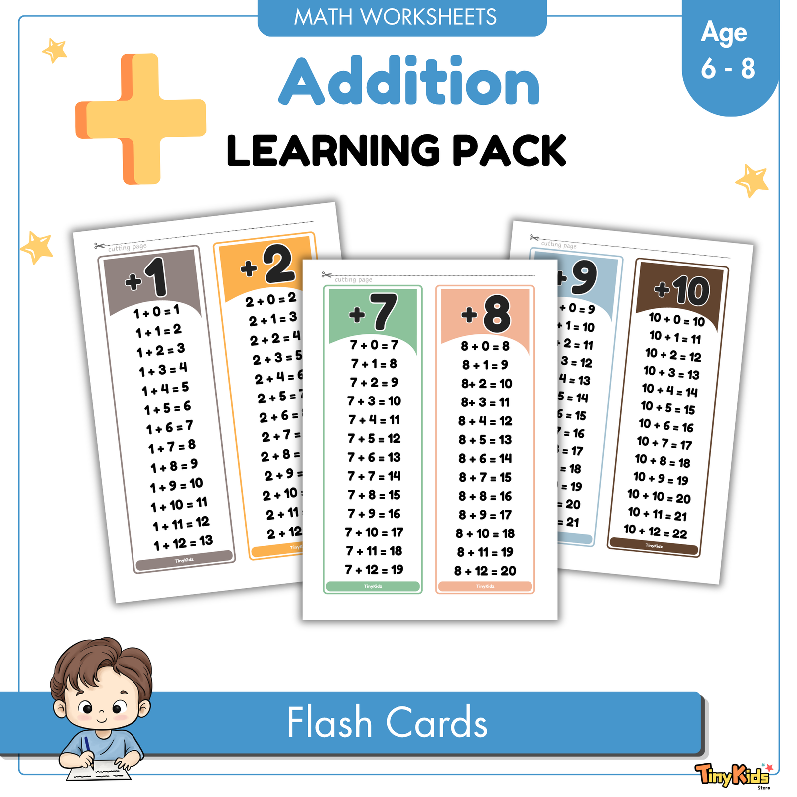 Addition Learning Packs 1 to 12 | Addition Flash Card | Addition Poster | Addition Practice - Image 4