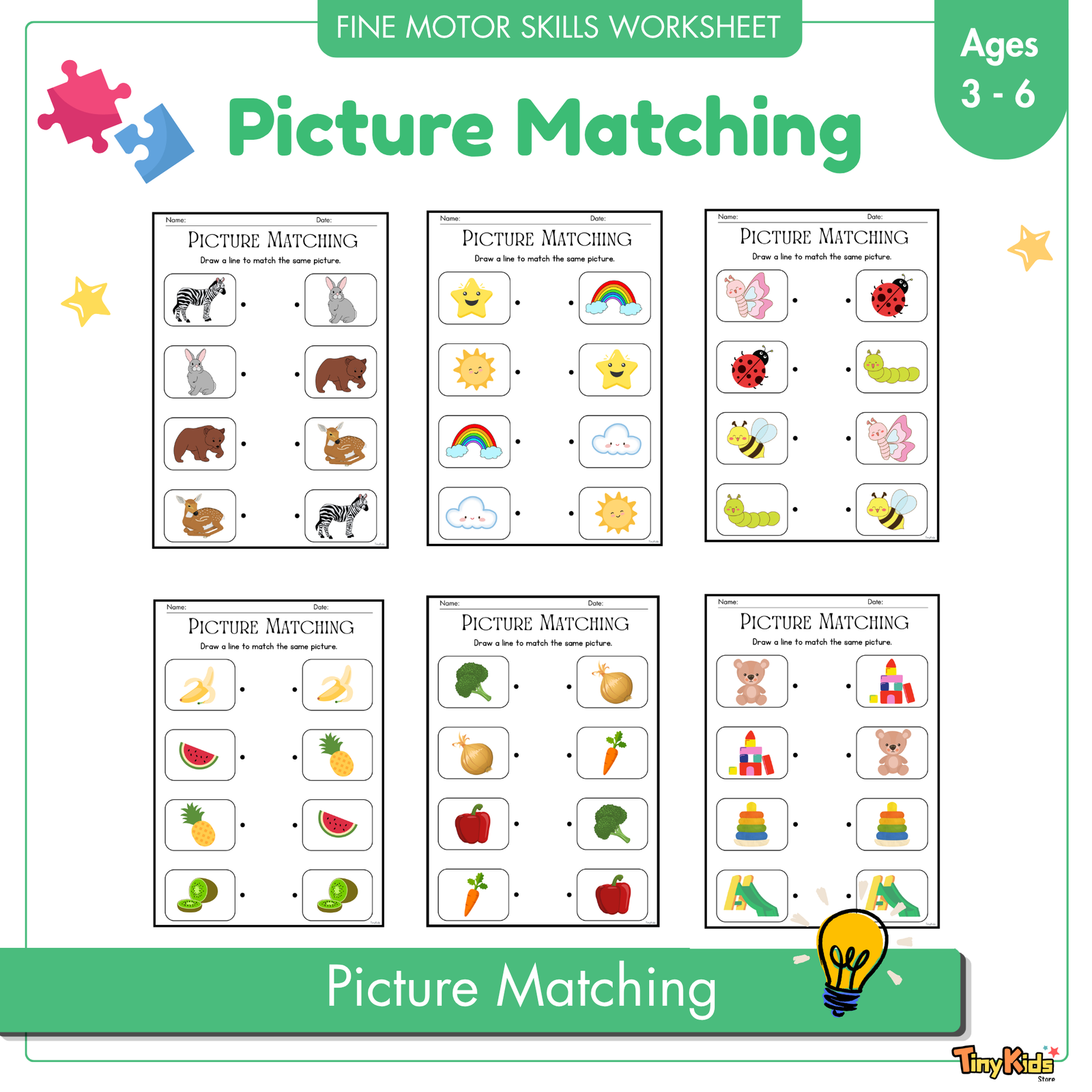 Matching Activities – 4-in-1 Activity Pack for Kids - Image 4