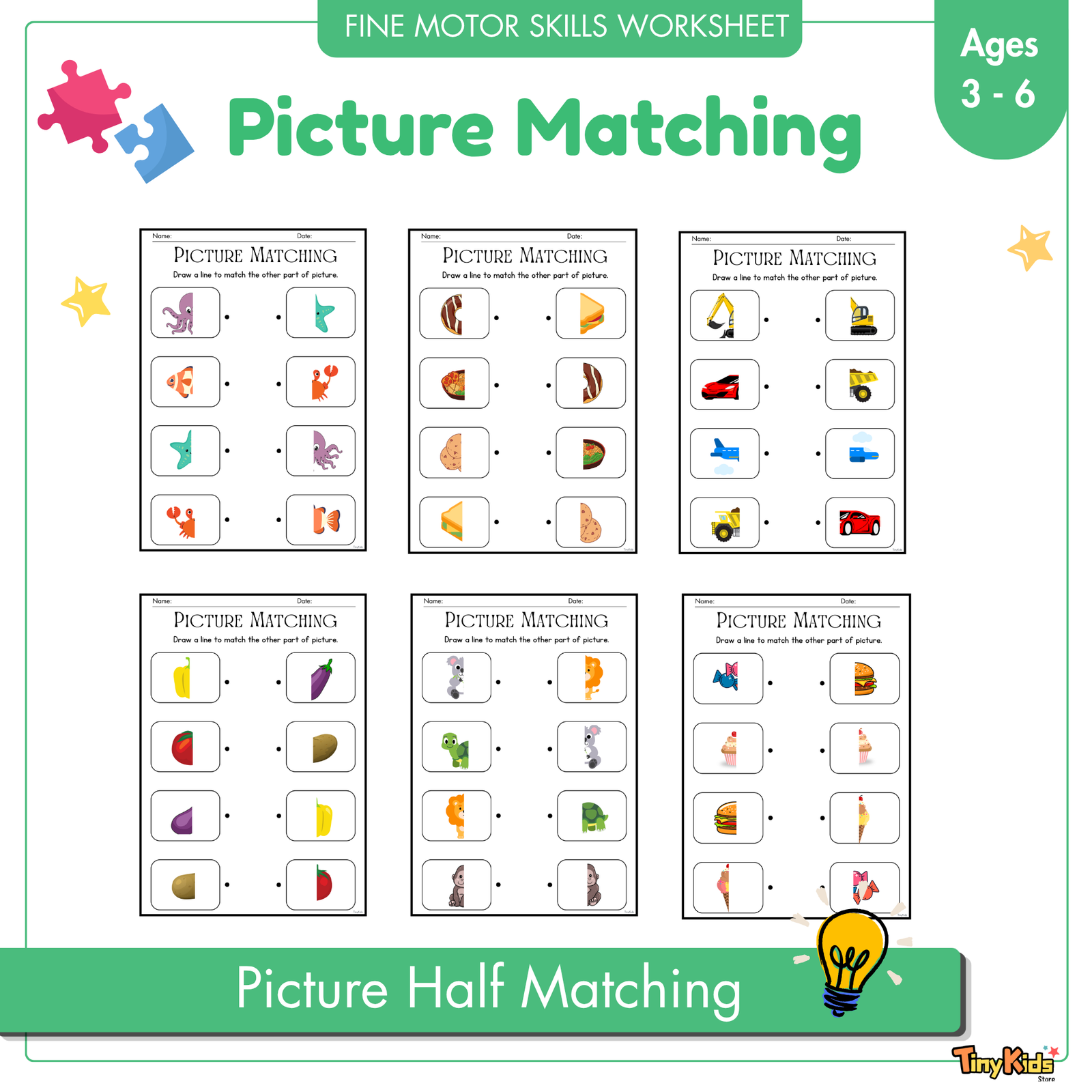 Matching Activities – 4-in-1 Activity Pack for Kids - Image 5