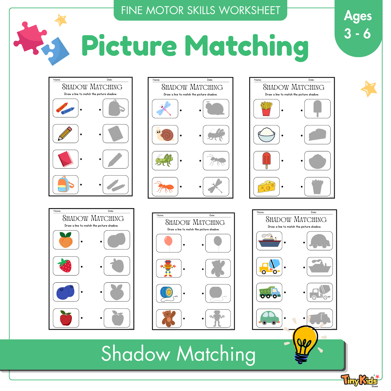 Matching Activities – 4-in-1 Activity Pack for Kids - Image 2