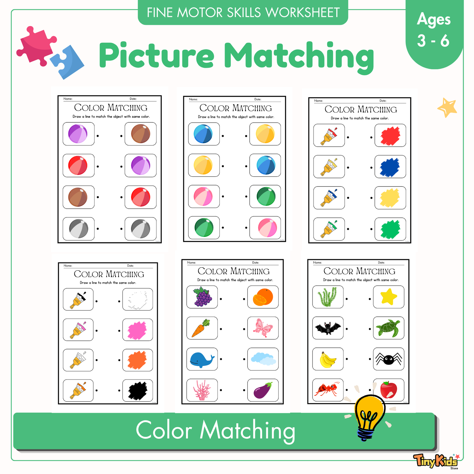 Matching Activities – 4-in-1 Activity Pack for Kids - Image 3