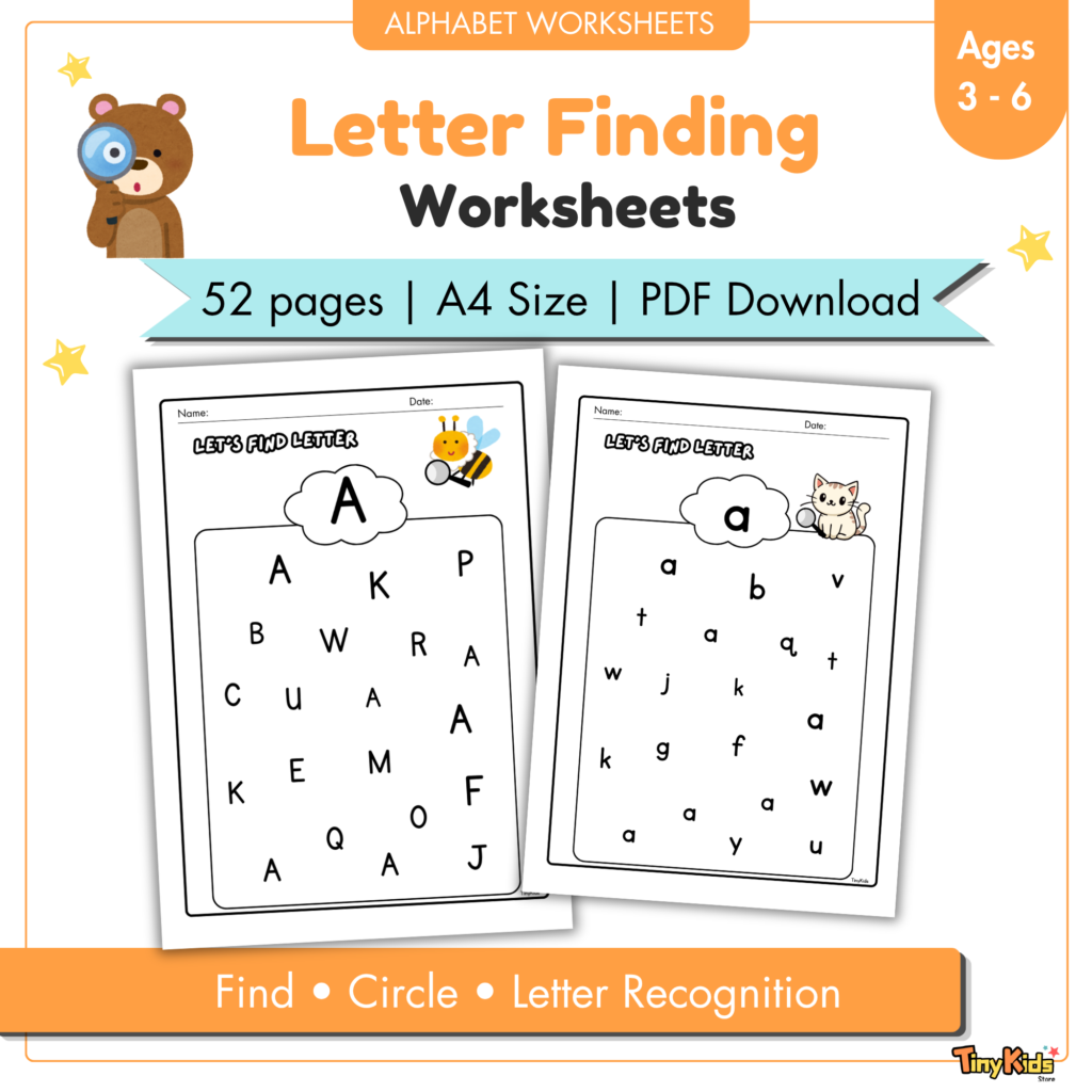 Letter Finding A-Z | Uppercase and Lowercase
