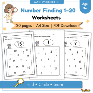 Number Finding 1-20 Worksheet | Find and Circle the Correct Number